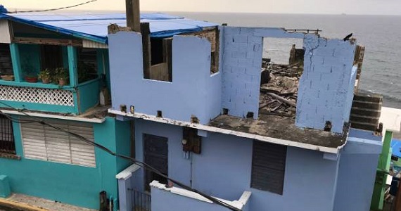 Puerto Rico houses destroyed from storm